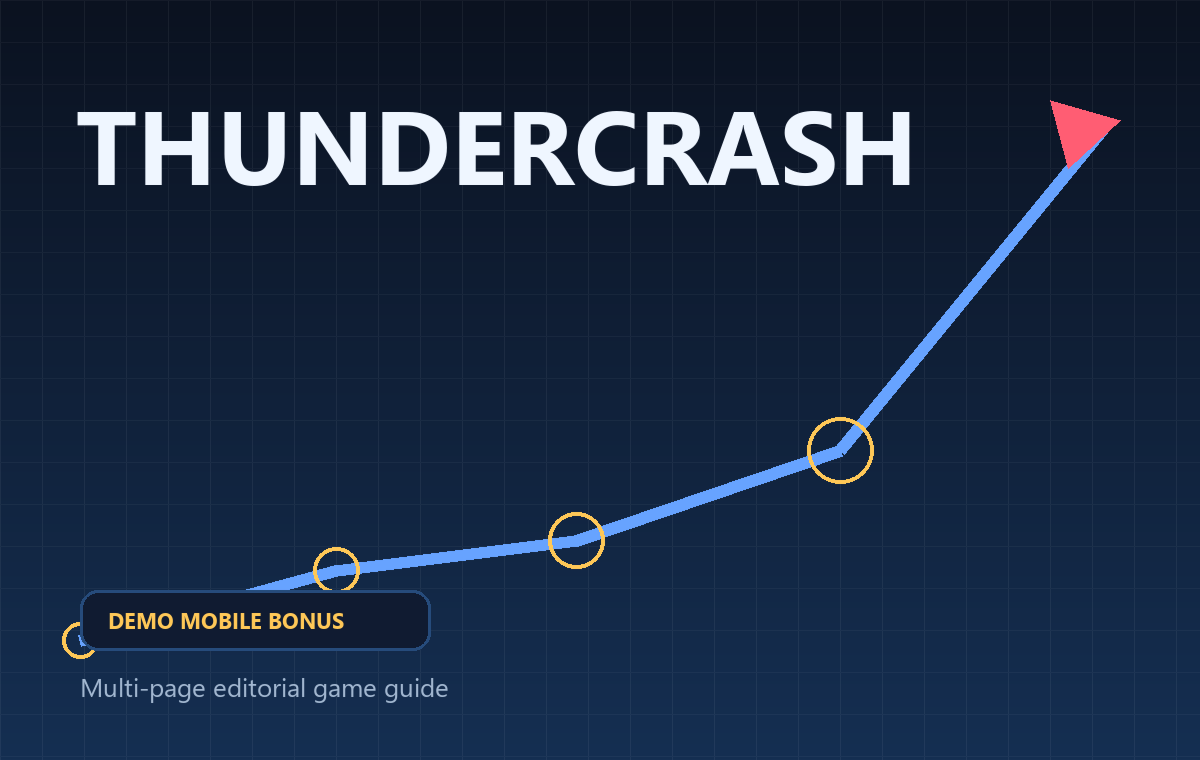 ThunderCrash game cover for demo mode, mobile play and bonus access